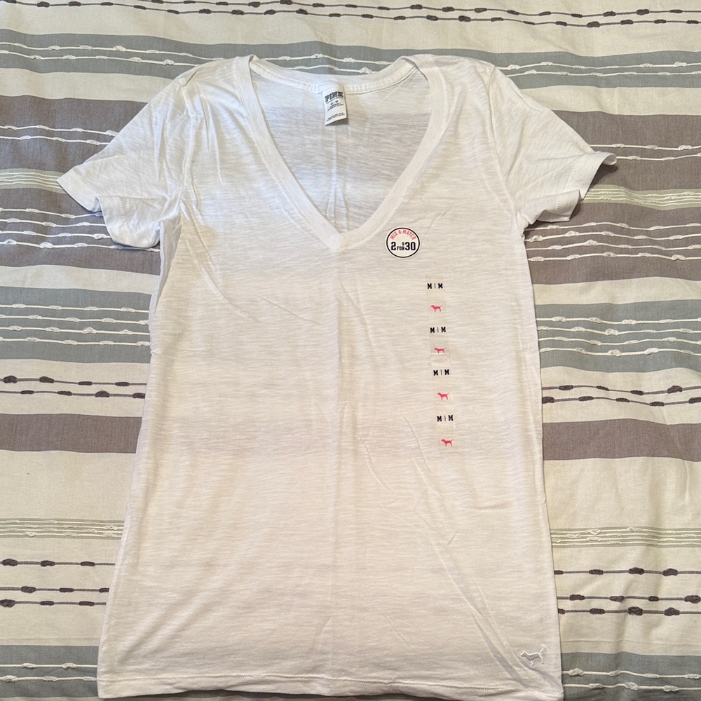 White V-Neck T-Shirt